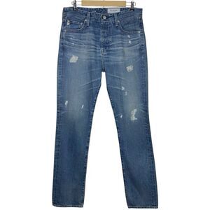 AG Adriano Goldschmied Jeans Mens 32 Blue Pipe Vintage Straight Tailored Denim